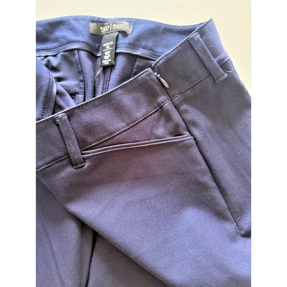WHBM Navy Blue Back Seam Slim Leg Ankle Pants Slacks Size Zip Sz 12 Inseam 27 - Picture 9 of 11